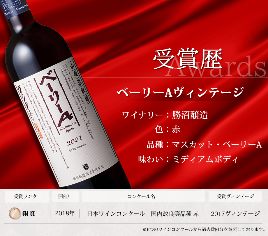 ワインコンクール受賞ワイン